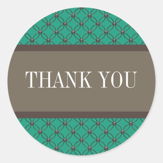 Emerald Extravagant Lattice Danke Stickers (Vorderseite)