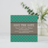 Emerald Extravagant Lattice Save the Date einladen (Stehend Vorderseite)