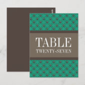 Emerald Extravagant Lattice Tischnummer Postcard (Vorne/Hinten)