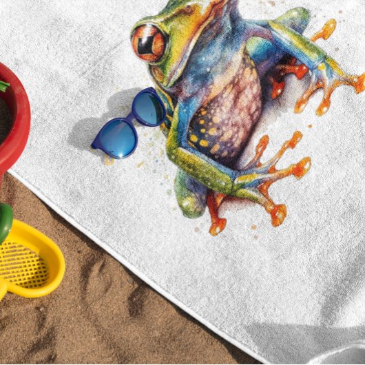 Emerald Eye Rainforest Frog Badehandtuch