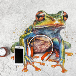 Emerald Eye Rainforest Frog Badehandtuch