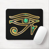 Emerald Eye von Ra in Gold Mousepad (Mit Mouse)