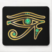Emerald Eye von Ra in Gold Mousepad (Vorne)
