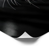 Emerald-Eyed Tiger Portrait - Black and White Poster (Ecke)