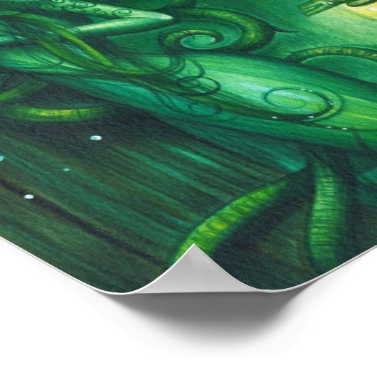 Emerald Fairy Forest Poster (Ecke)