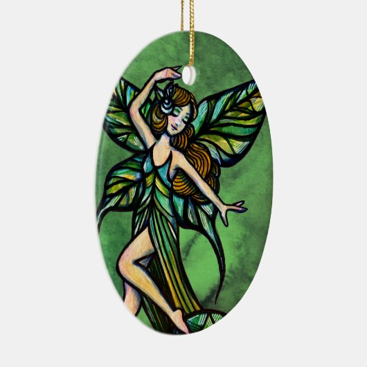 Emerald Fairy Keramik Ornament (Rechts)