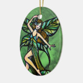 Emerald Fairy Keramik Ornament (Links)