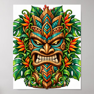 Emerald-Farn-Tiki-Plakat Poster