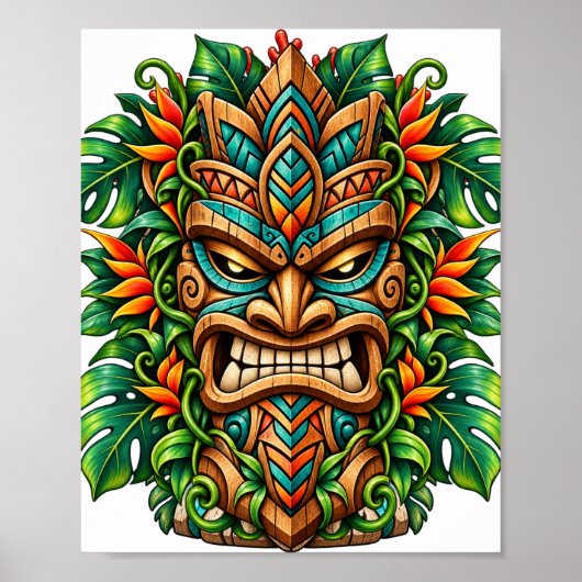Emerald-Farn-Tiki-Plakat Poster (Vorne)