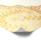 Emerald Floral Gold Muslimische Hochzeitsbegrüßung Poster (Ecke)