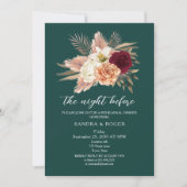 Emerald Floral Probe Dinner Einladung (Vorderseite)