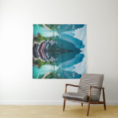 Emerald Flow: Landschaftliches Wall-Tapestry an de Wandteppich (Beispiel (Horizontal))