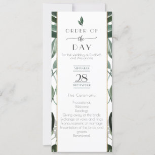 Emerald Forest Gilded Frame Order of Service Invit Einladung