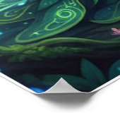 Emerald Forest Goddess – Enchanted Nature Queen Poster (Ecke)