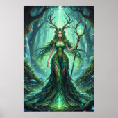 Emerald Forest Goddess – Enchanted Nature Queen Poster (Vorne)