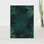 Emerald Forest Mood – Deep Green Botanical Design Karte (Rückseite)