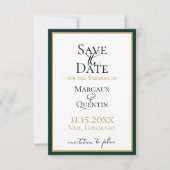 Emerald Forest Save the Date Ankündigung (Vorderseite)