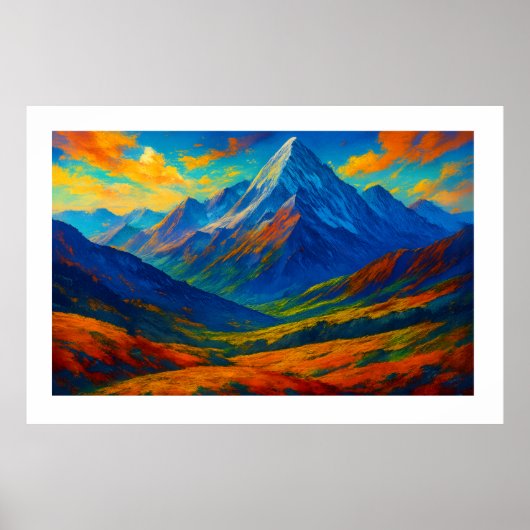 Emerald Forest Watercolor Canvas Poster (Vorne)