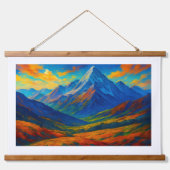 Emerald Forest Watercolor Canvas Wandteppich Mit Holzrahmen (Vorne)