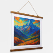 Emerald Forest Watercolor Canvas Wandteppich Mit Holzrahmen (Gewinkelt)