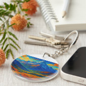 Emerald Forest Watercolor  Schlüsselanhänger (Vorderseite rechts)