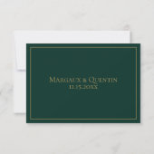 Emerald Forest Wedding RSVP Card (Rückseite)