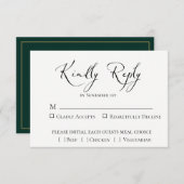 Emerald Forest Wedding RSVP Card (Vorne/Hinten)