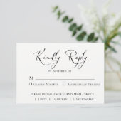 Emerald Forest Wedding RSVP Card Karte (Stehend Vorderseite)