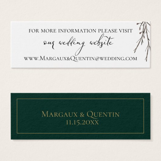 Emerald Forest Wedding Website (Vorne & Hinten)