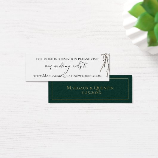 Emerald Forest Wedding Website (Schreibtisch)