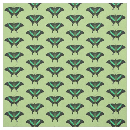 Emerald Frack Butterfly Fabric (grün) Stoff (Muster)