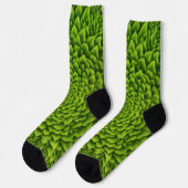 Emerald Fraktal Bloom Socken (Linkes Detail)