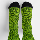 Emerald Fraktal Bloom Socken (Oben)