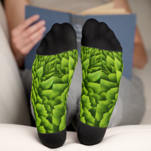 Emerald Fraktal Bloom Socken