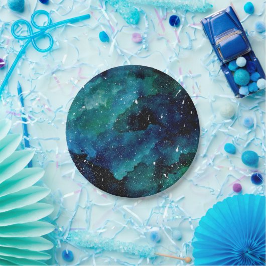 Emerald Galaxy Pappteller (Party)