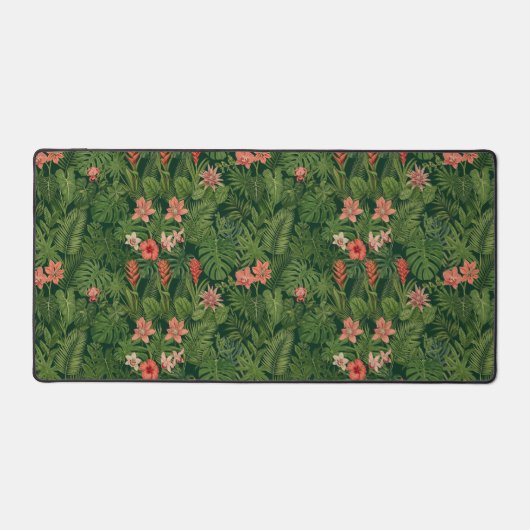 Emerald Garden Wall- Tropical Maximalist Botanical Schreibtischunterlage (Vorderseite)
