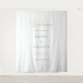 Emerald Garden Wedding Welcome Tapestry Sign Wandteppich (Vorderseite)