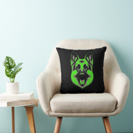 Emerald Gaze German Shepherd  Kissen