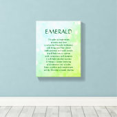 Emerald Geburtstone - Mai Gedicht Kunst Leinwand (Insitu (Holzboden))