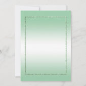 Emerald Gem & Glitzer 55. Hochzeit Einladung (Rückseite)