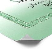 Emerald Gem & Glitzer 55. Hochzeit Poster (Ecke)