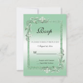 Emerald Gem & Glitzer 55. Hochzeit RSVP (Vorderseite)