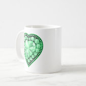 Emerald Gem Heart Kaffeetasse (Vorderseite Links)
