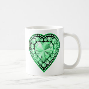 Emerald Gem Heart Kaffeetasse