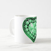 Emerald Gem Heart Kaffeetasse (Vorderseite Links)
