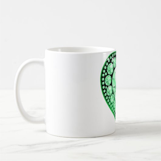 Emerald Gem Heart Kaffeetasse (Links)