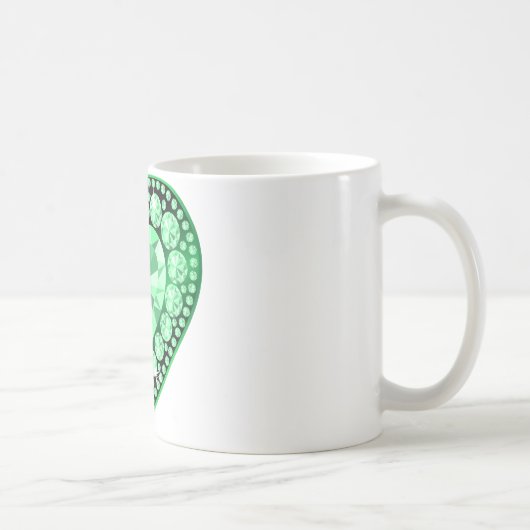 Emerald Gem Heart Kaffeetasse (Rechts)