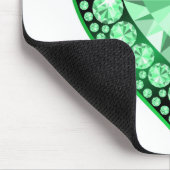 Emerald Gem Heart Mousepad (Ecke)