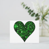 Emerald Gem Heart Postkarte (Stehend Vorderseite)