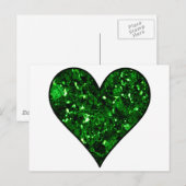 Emerald Gem Heart Postkarte (Vorne/Hinten)